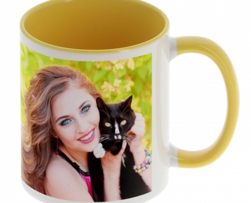 mug jaune à personnalisé