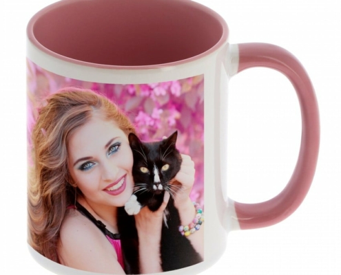 mug rose à personnalisé